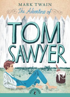 front cover of the book the adventures of tom sawyer by mark twain