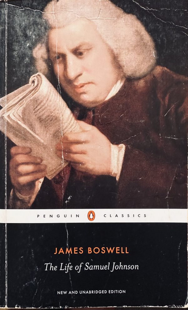 Front cover of the book the life of samuel johnson by james boswell