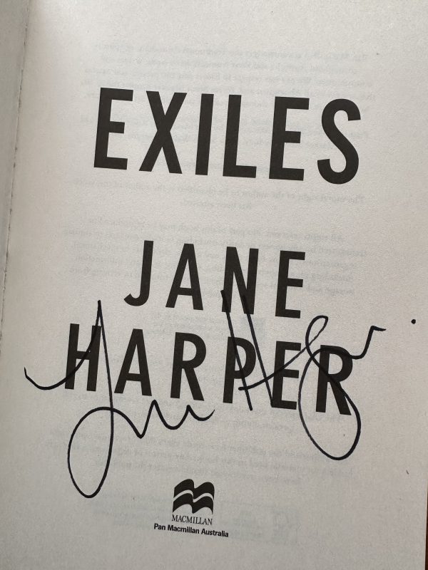 frot cover fo the book Exiles by Jane Harper (Signed)